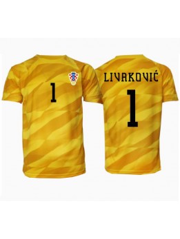 Hrvatska Dominik Livakovic #1 Golmanski Domaci Dres EP 2024 Kratak Rukavima Hrvatska Dominik Livakovic #1 Golmanski Domaci Dres EP 2024 Kratak Rukavima